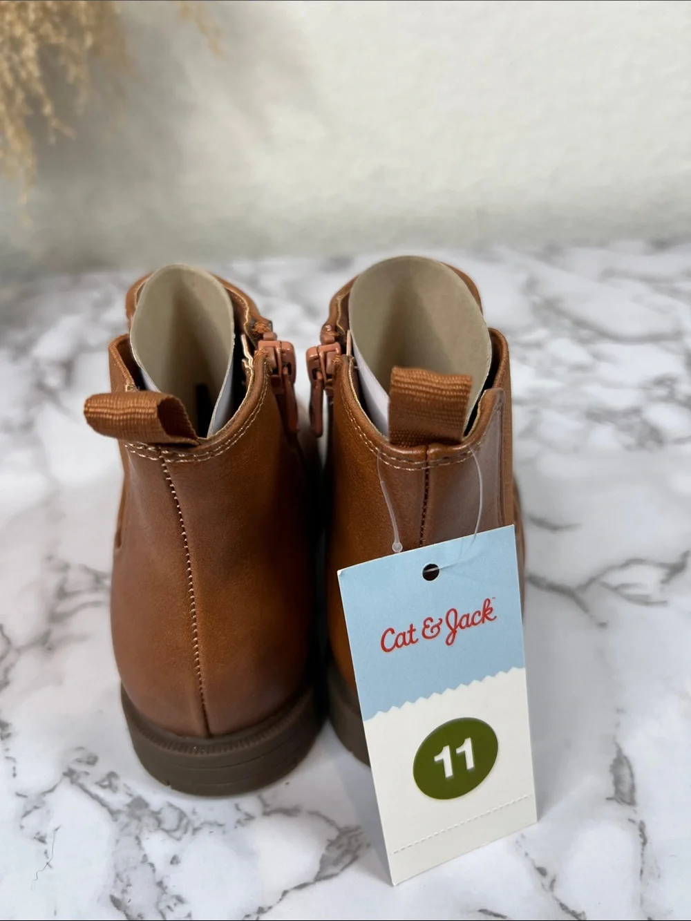 Cat & Jack Cognac Brown Chelsea Boot Size 11
